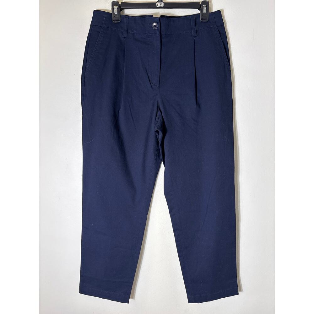 Talbots Navy Pleated Front Pant Sz 10